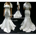 Classic Concise Satin Mermaid Wedding Dress Bridal Gown with Waistcoat & Band BYB-14561